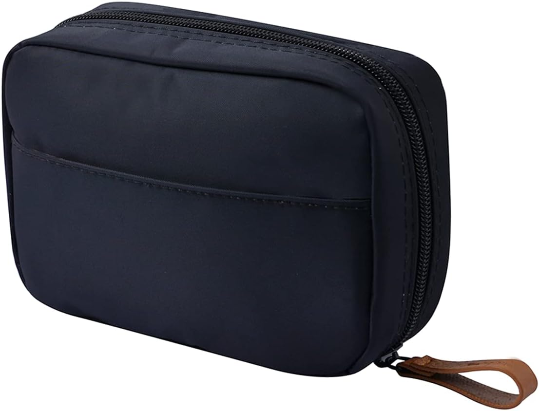 Hekyip Rectangular Beauty Bag, Small Travel Makeup Bag for Purse, Portable Waterproof Cosmetic Pouch for Ladies Women (Rectangular Inner Red) image number 2