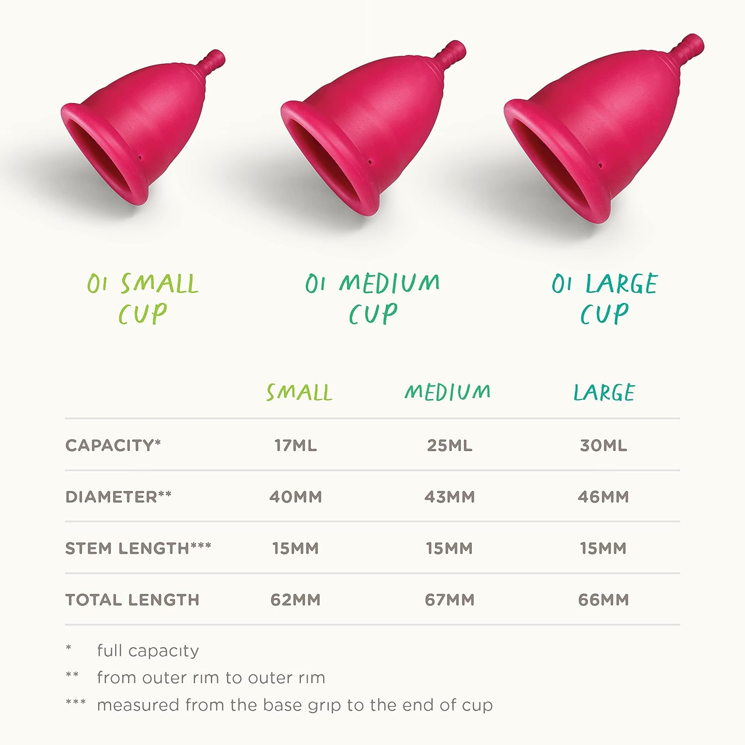 Oi Menstrual Cup - Large - up to 8 Hour Protection, Eco-Friendly and Recyclable Menstrual Cup Made with Hypoallergenic Medical Grade TPE, a Natural Alternative to Tampons and Pads image number 1