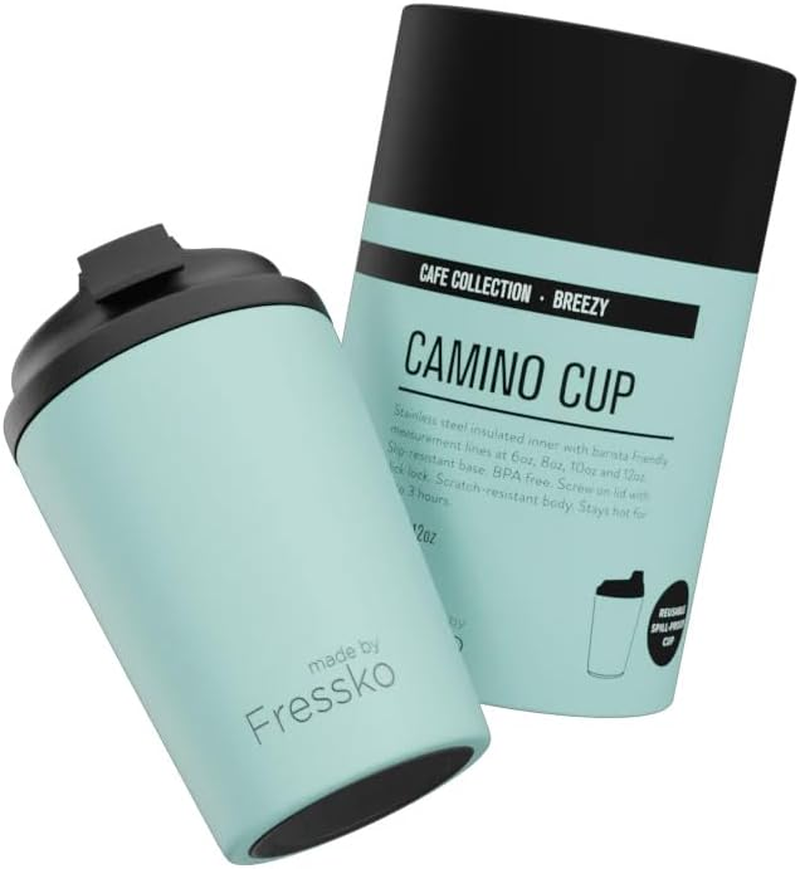 Made by Fressko| Reusable Stainless Steel Coffee Cup - Breezy|12Oz 340Ml|Double Walled Insulated Travel Mug|Easy Clean Leak Proof Lid image number 5