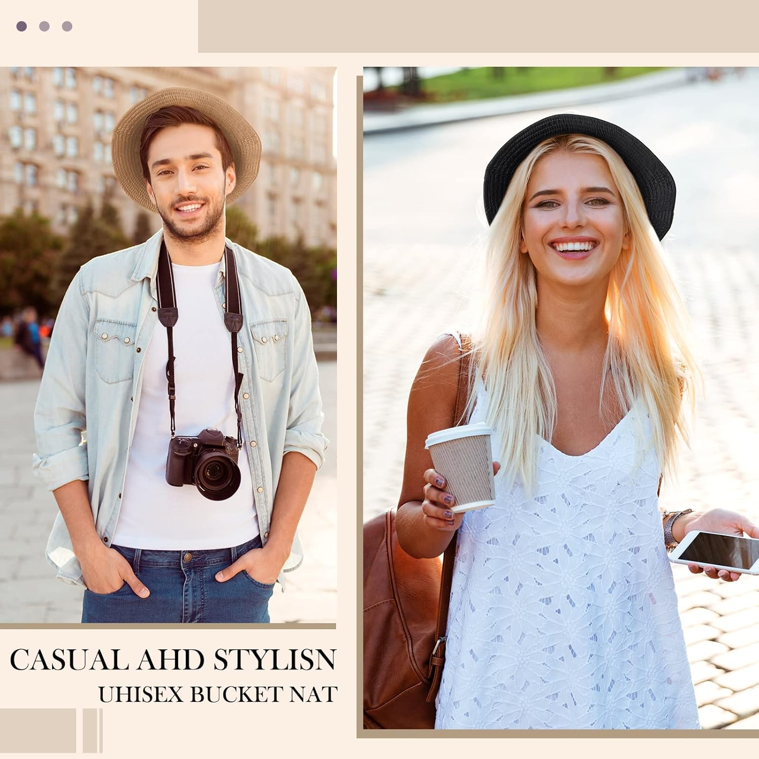 48 Pieces Bucket Hats Unisex Cotton Wide Brim Sun Bucket Hat Summer Fisherman Cap for Men Women Teens Outdoor Travel Beach Vacation Accessory, 16 Colors Colorful, Colorful, Medium image number 5