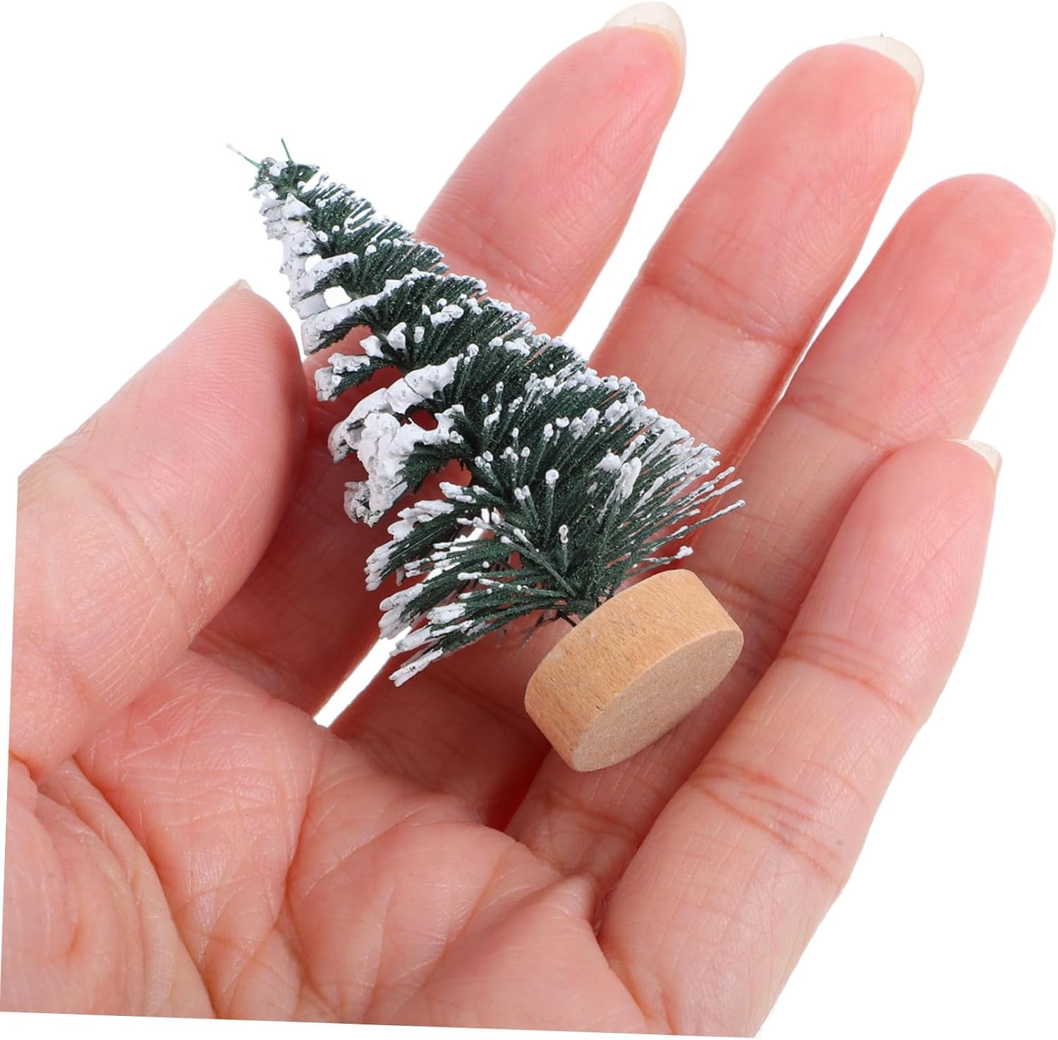 10Pcs Mini Christmas Tree Set with Snow 5Cm Home Christmas Decorations Ornaments for Xmas Boys and Girls New Year image number 3