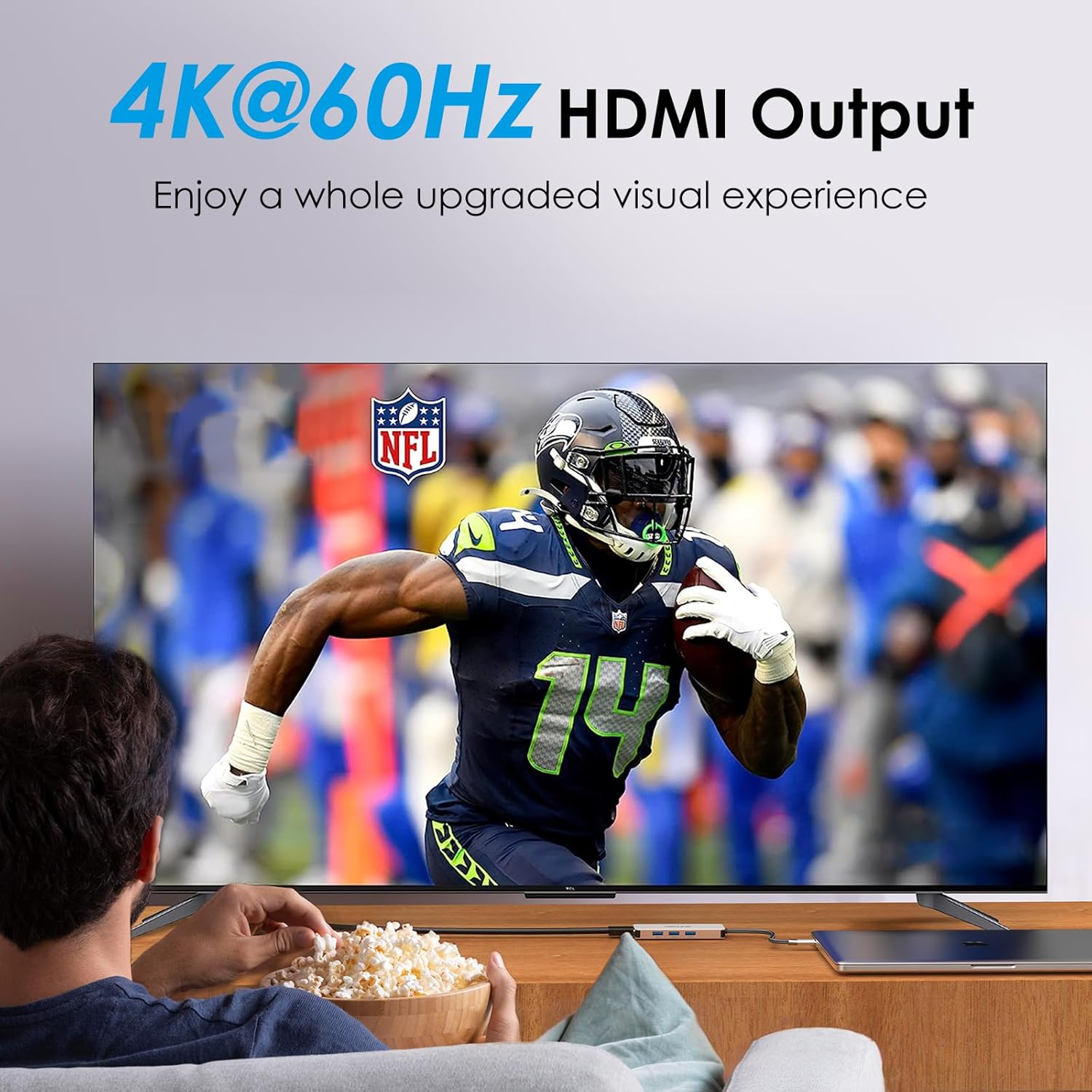 WAVLINK USB C Docking Station, USB-C to HDMI Adapter with 4K HDMI, 100W PD, 3X USB3.1, SD/TF Card Reader, USB Type C Hub Dongle for Macbook Pro/Air, Ipad Pro, Surface, XPS, Thunderbolt 3/4 Laptops image number 6