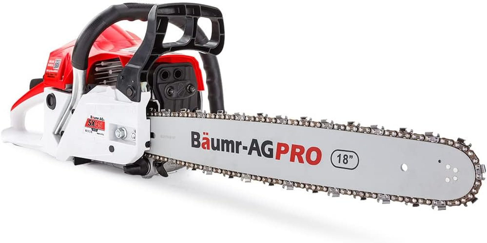 Baumr-Ag 45Cc Petrol Chainsaw, 18 Inch Bar Commercial E-Start Bar Chain Saw Tree Pruning, Pro-Series SX45 image number 3