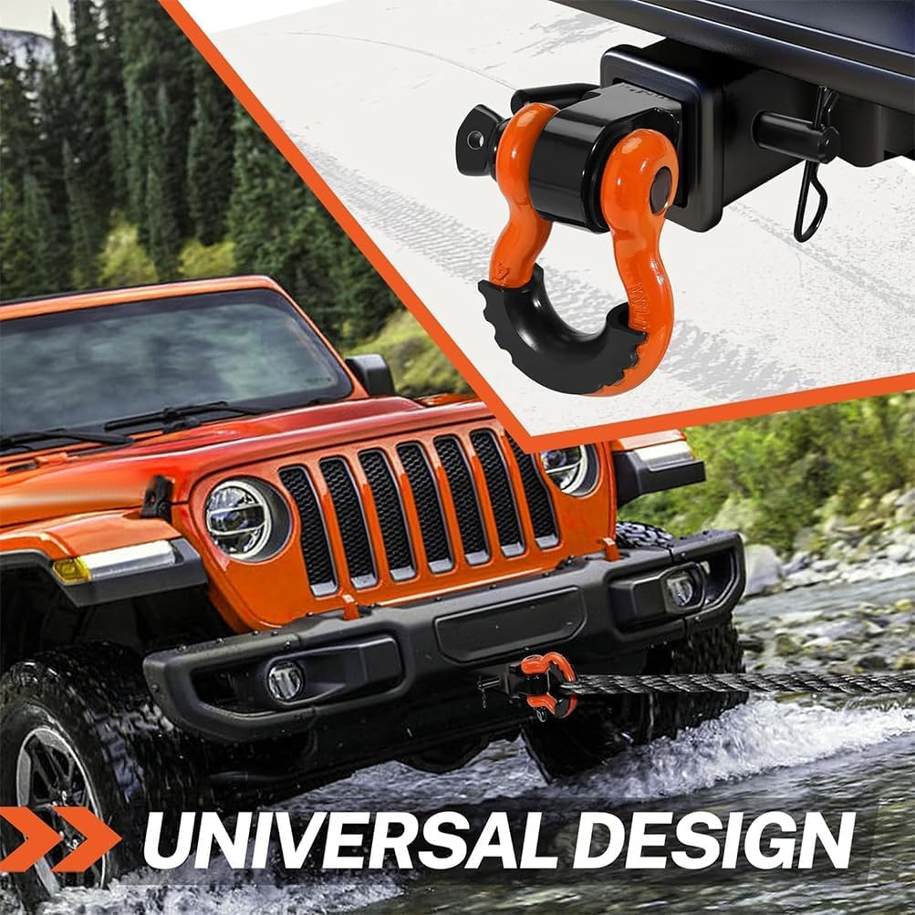 Shackle Hitch Receiver, Heavy Duty Receiver, Trailer Hitch Lock Pin, Towing Accessories for Trucks Vehicle, Receiver Hitches, Accessories for Vehicle Recovery, Connect Tow Strap image number 6