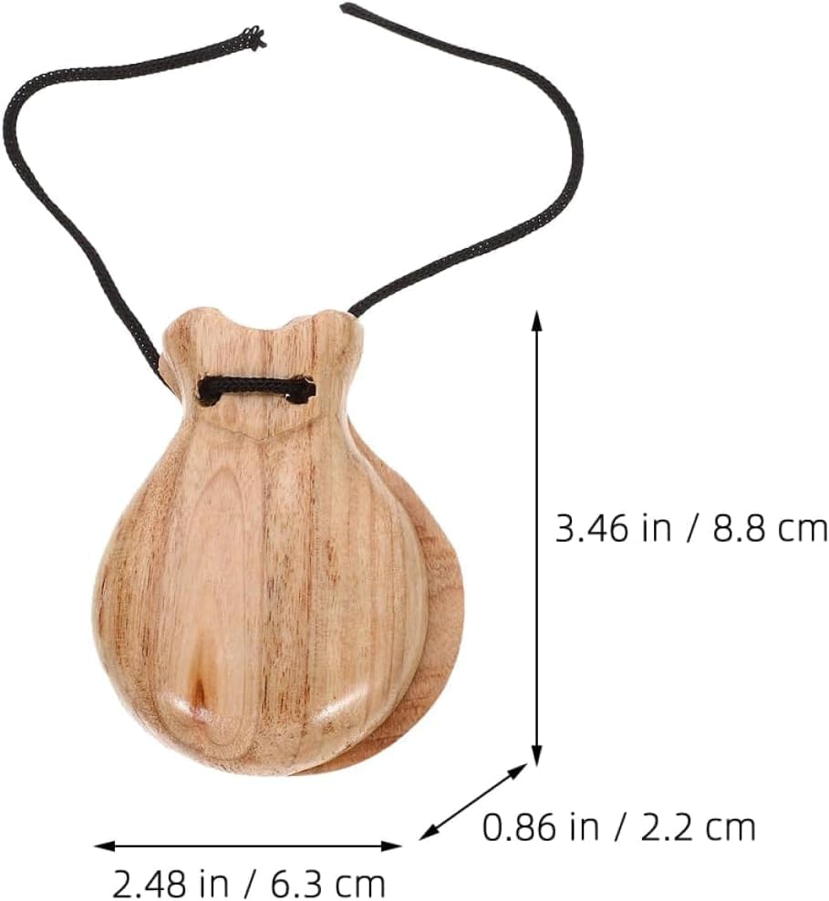 2Pcs Spanish Castanets Adults Instruments Percussion Instruments for Adults Percussion Castanets Classroom Rewards Castanets Instrument Party Favors Handheld Castanets Wood image number 3