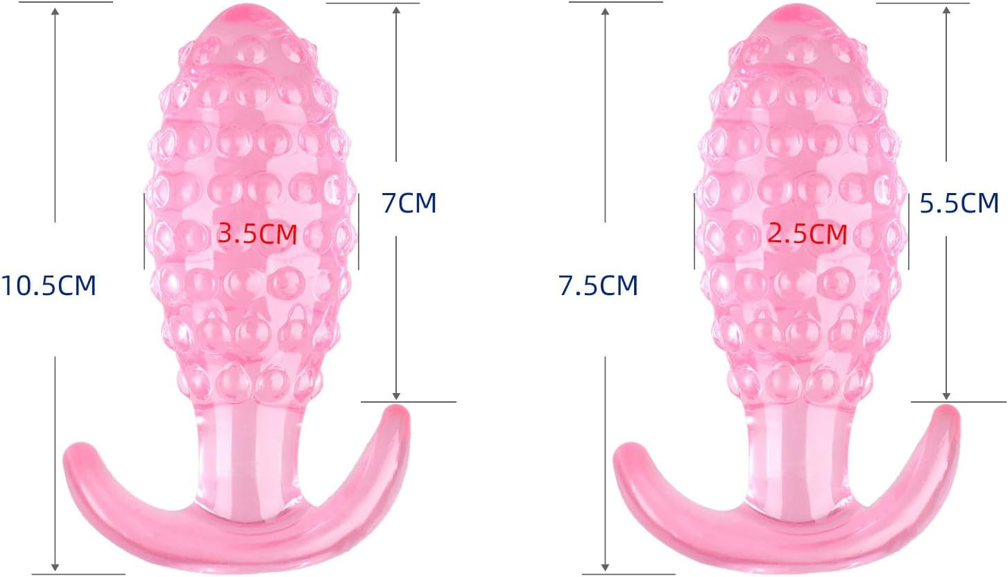 4PCS Pineapple Anal Plugs Anal Training Set Anus Dilator Kit Pink Buttplug Prostate Male Butt Plug with Handle Analtoy Plug Beginner image number 1