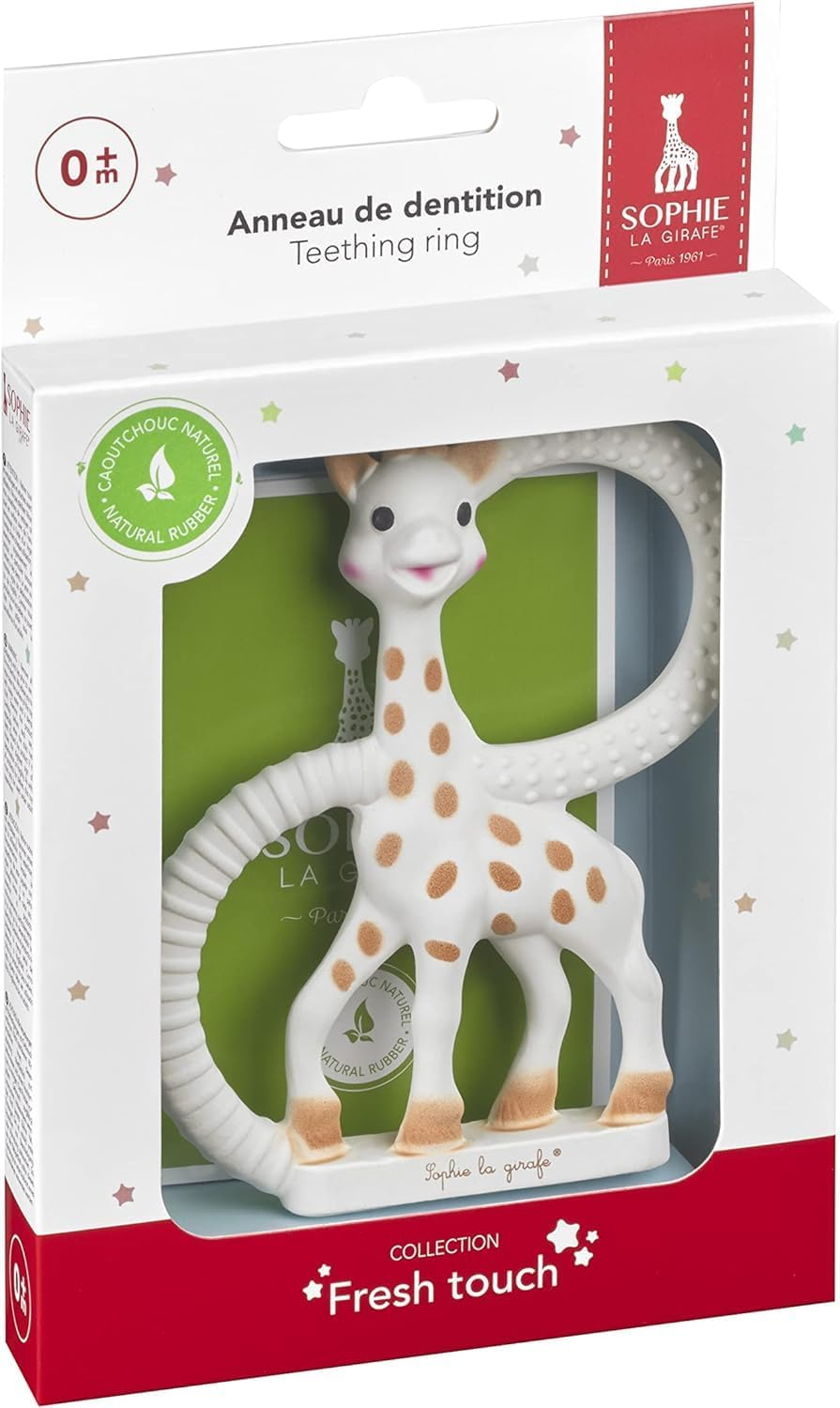 Sophie La Girafe - Teething Ring - 100% Natural Rubber - Gum Relief - Multi-Textured - Safe and Healthy - Baby Toy - Age: 0 M + image number 6