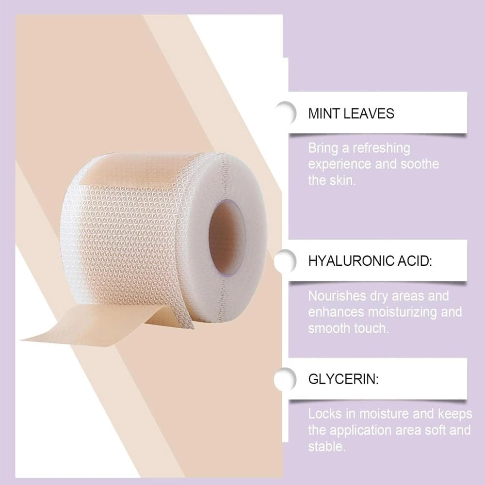 2Pcs Hyaluronic Acid Nano Repair Tape,Silicone Tape for Face Wrinkles,Reusable Sheets,For All Skin Types image number 5