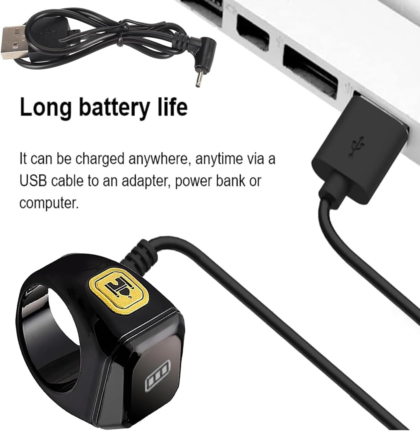 YUENTOEN Finger Tally Counter Clicker, Digital Tally Counter Ring with 0.49In Screen, APP Support, Prayer Reminders, Easy Count, Lightweight and Portable (22Mm) image number 6