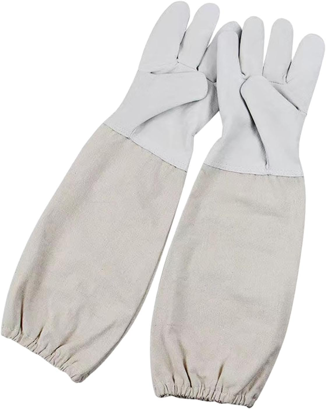 Perfk 2Pcs Beekeeping Gloves Beekeeper Gauntlets Beekeeping Supplies Tools Gardening Protective Sleeves Hand Protection for Adults, XL image number 5