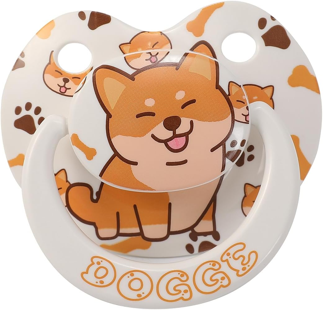 Adult Sized Pacifier Large Shield Binky Butterfly Shaped Cute Printed Paci image number 6