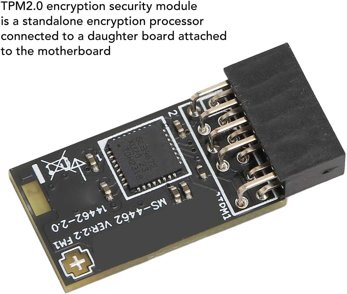 TPM2.0 Encryption Security Module, Motherboards Desktop TPM2.0 Module, SLB 9672 Chipset 12Pin TPM2.0 Board for Windows10 11 image number 2