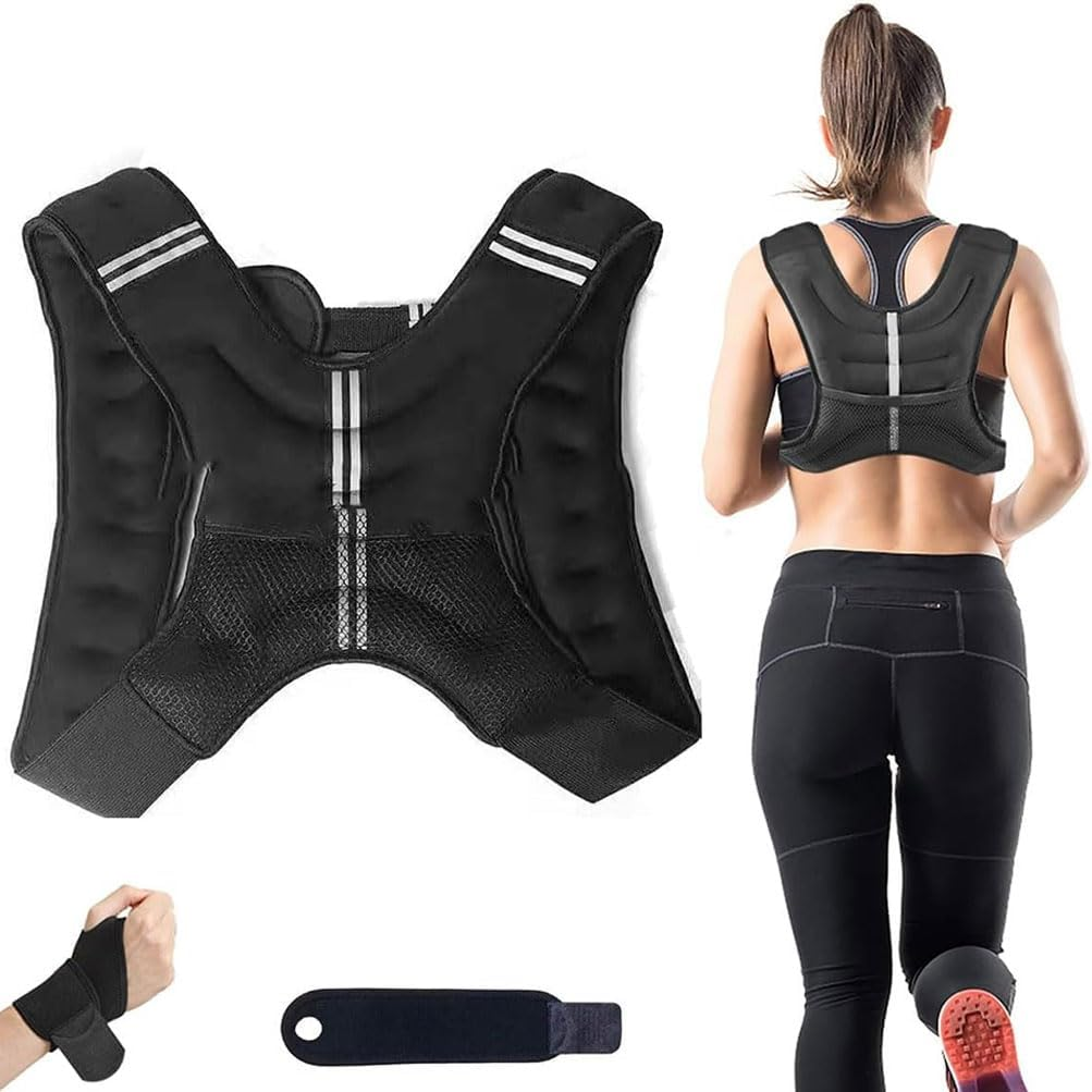 Weighted Vests, Workout Weight Vest with a Pair of Sports Wrist Guards, Cardio and Strength, Running Fitness Weight Vest, Breathable Fabric for Workout, Strength Training, Muscle Building image number 5