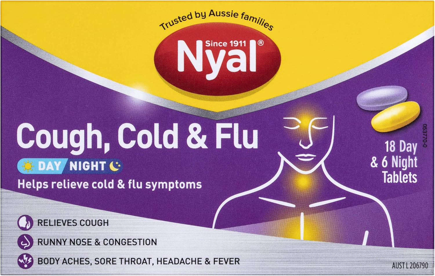 Nyal Nyal Cough/Cold/Flu D/N Fct, 24 Count