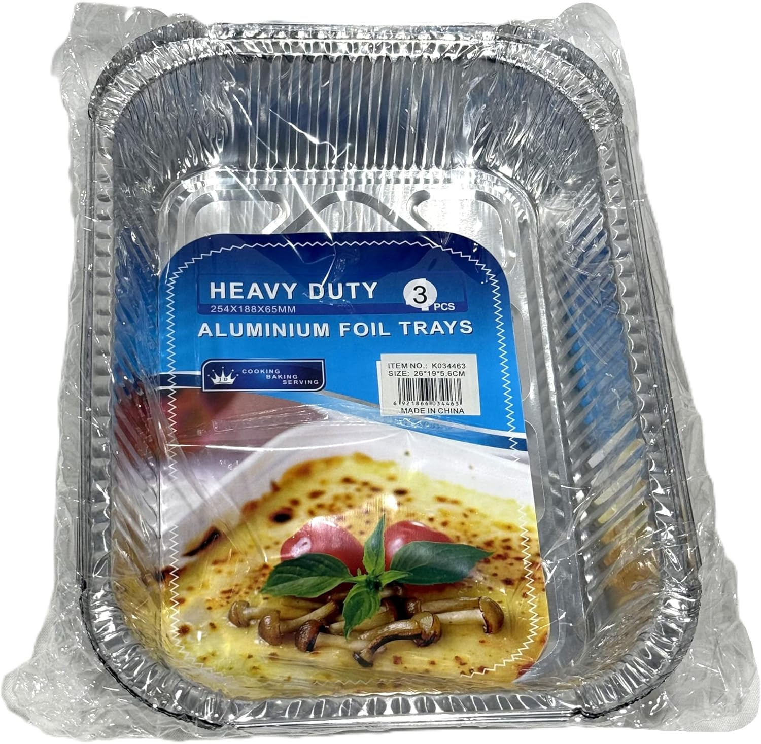 Lylac Foil Tray 3-Pieces Set, 26 Cm X 19 Cm X 5.6 Cm Size image number 3