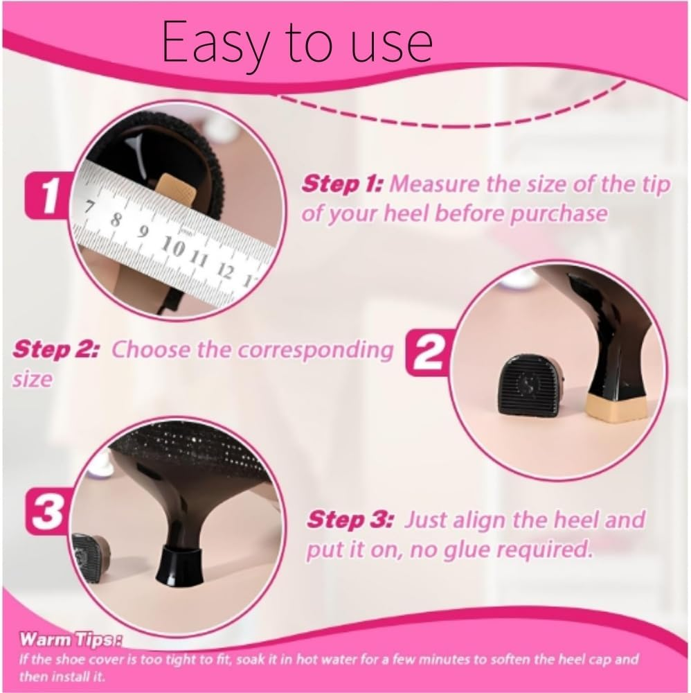 18 Pairs High Heel Protectors, Transparent Heel Covers for High Heel Shoes, High Heel Stoppers for Grass image number 2
