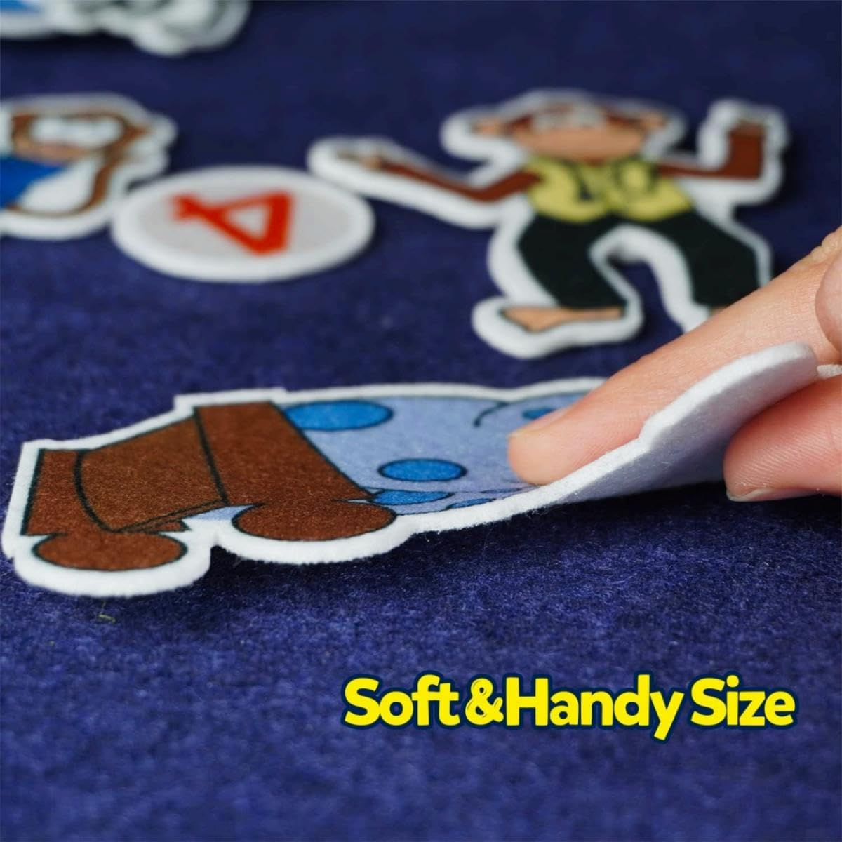 4 Stories Felt Boards Kits for Toddler Kids, Flannel Pieces Storytelling Board for Toddler Kids Preschool Activities, Include 3 Little Pigs and Wolf, Goldilocks and 3 Bears,Hansel and Gretel, the Hare and Tortoise image number 1