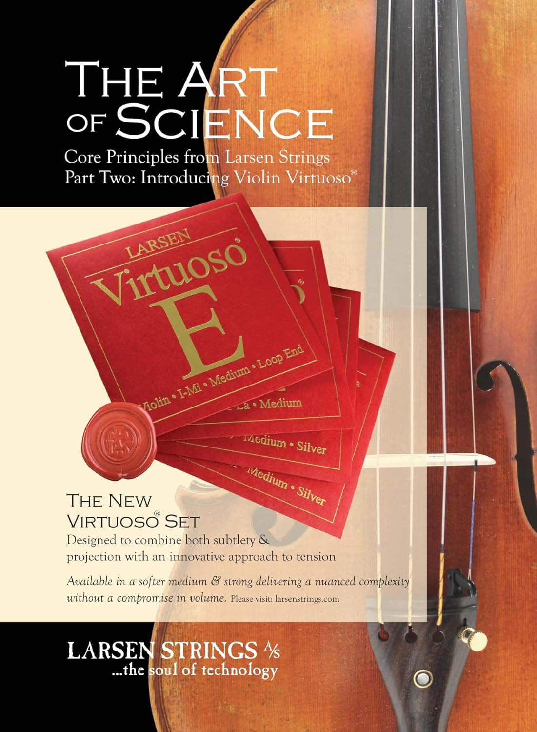 Larsen Virtuoso Violin Strings - Medium