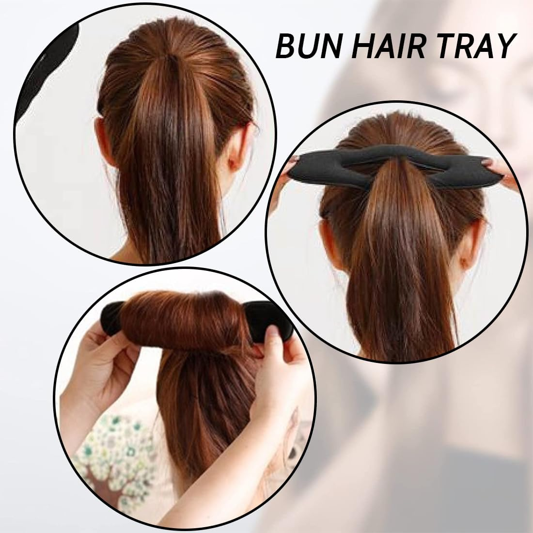 FMYODWU Pack of 4 Magic Bun, Bun Maker Upgraded Hair Clip Sponge Clip Haircut Donut Bun Curler Donut Tool, 2 Large and 2 Small, Perfect for Stylish Buns and Chignons image number 4