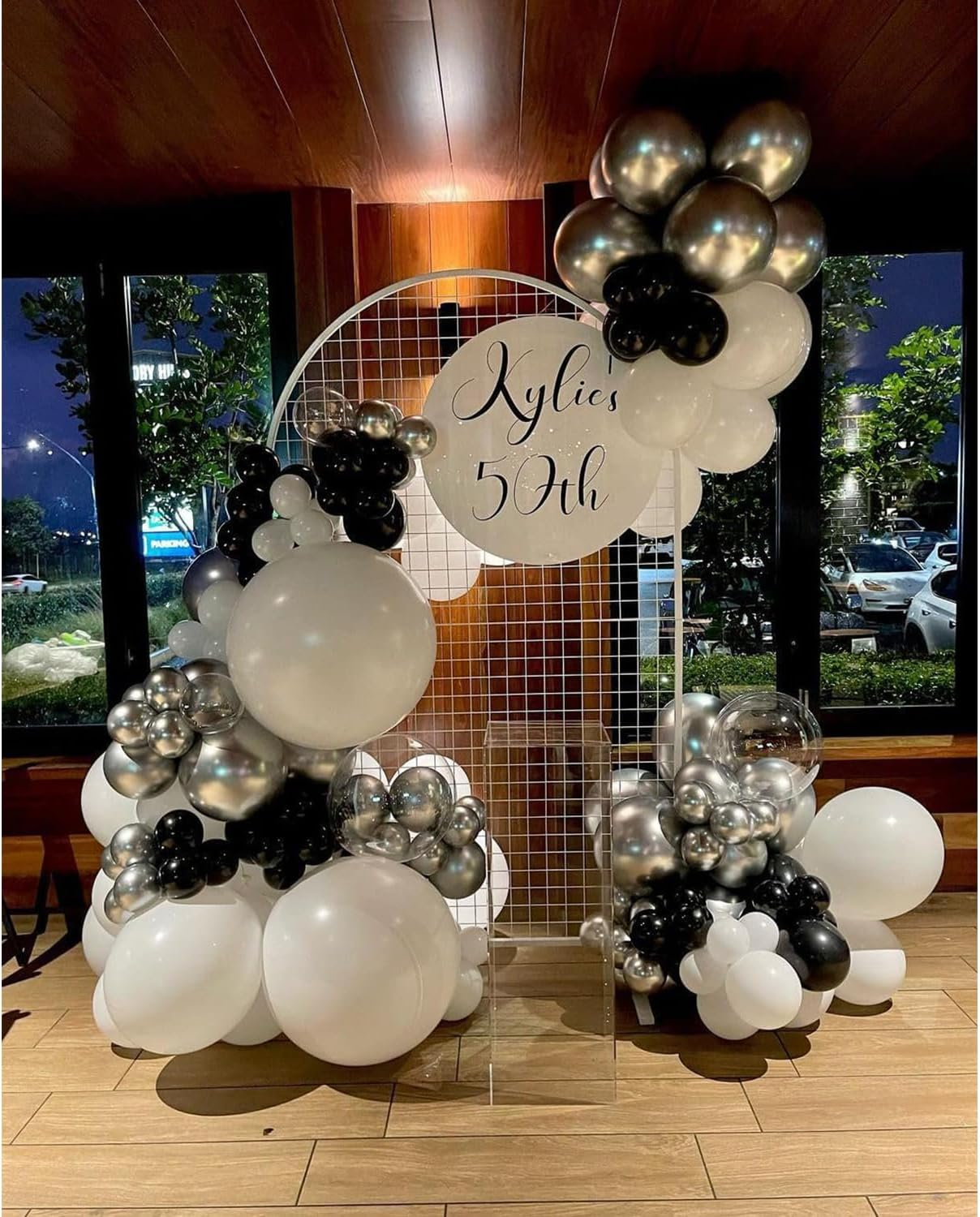 Party Balloons Decorations for Birthday, Christmas, New Years, Wedding, Graduation Decorations Black and Gold Balloons 12In and 5In Latex Party Xmas Decora Bulk (Black White and Silver(75Pcs)) image number 3