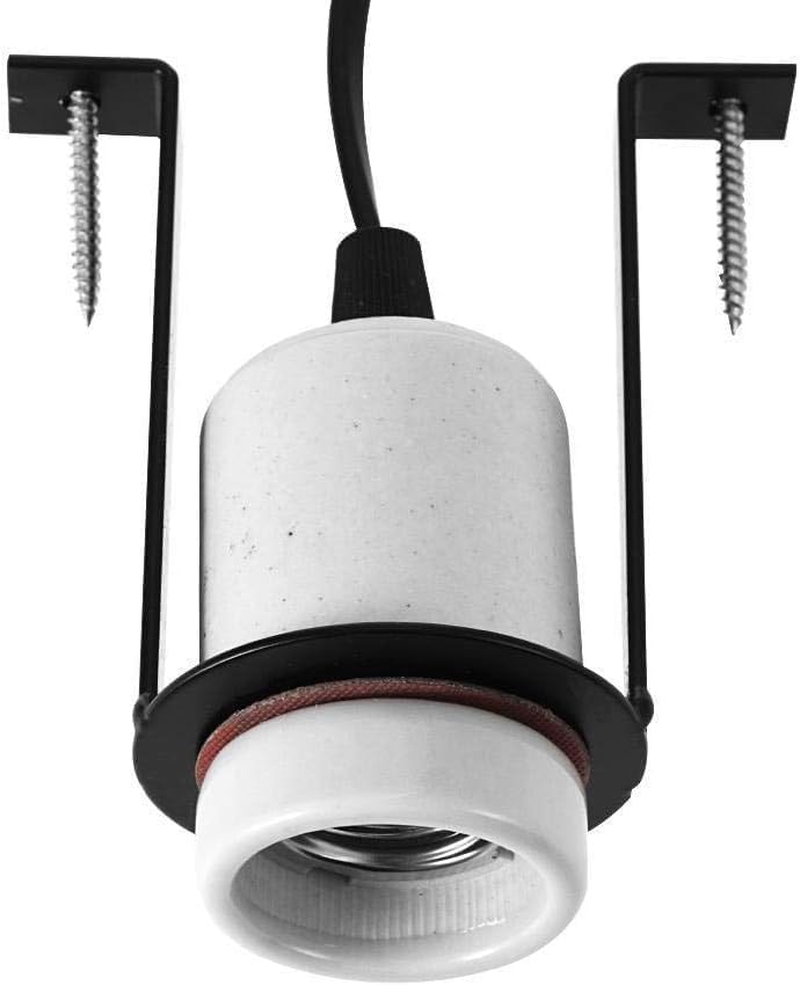 Reptile Ceramic Heat Holder, Pet Heater Bracket, Heat Emitter Light Fixture for Heat Lamp Bulb, Amphibian Pet Terrariums Habitat Lizard Tortoise (Timing Control) image number 3