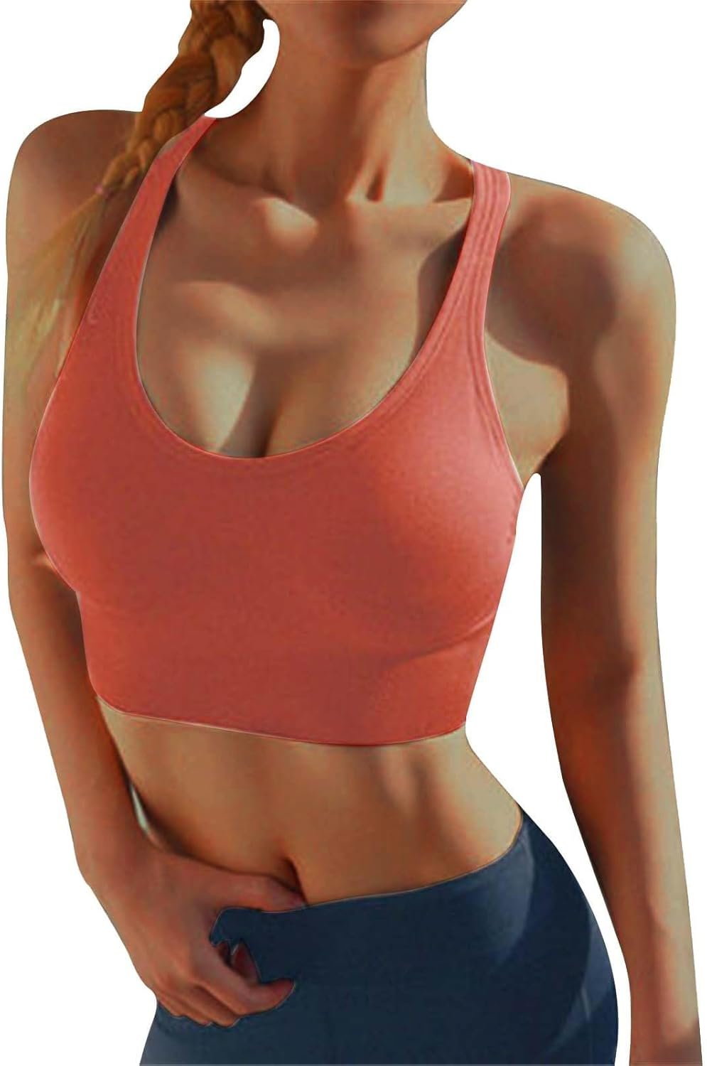 Female Gym Top Women Sports Bra up Fitness Bra Hollow Breathable Running Bra Yoga Athletic Sportswear Tops Tube Top plus Size Women Shape Wear image number 4