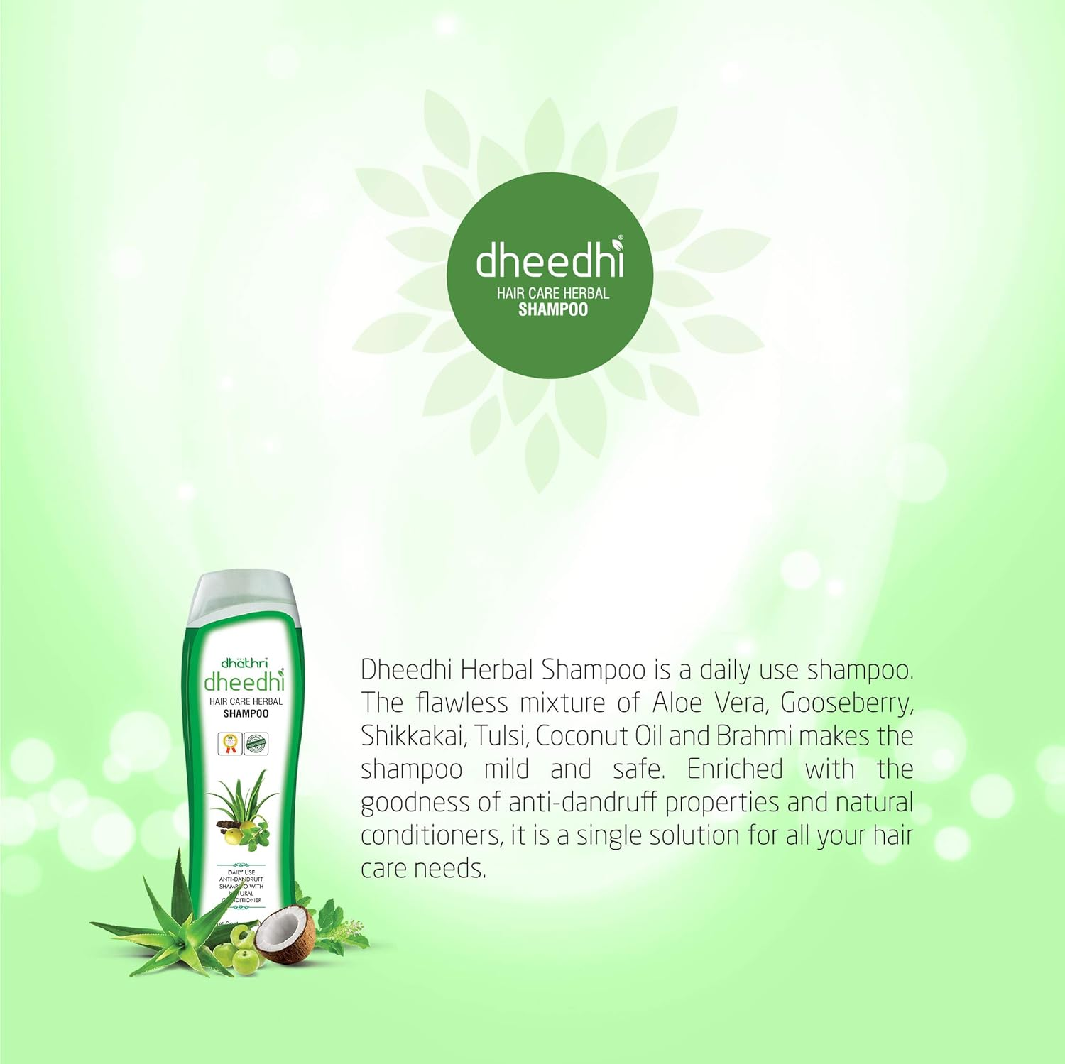 Dhathri Neelibhringadi Keram Hair Oil 100Ml image number 4