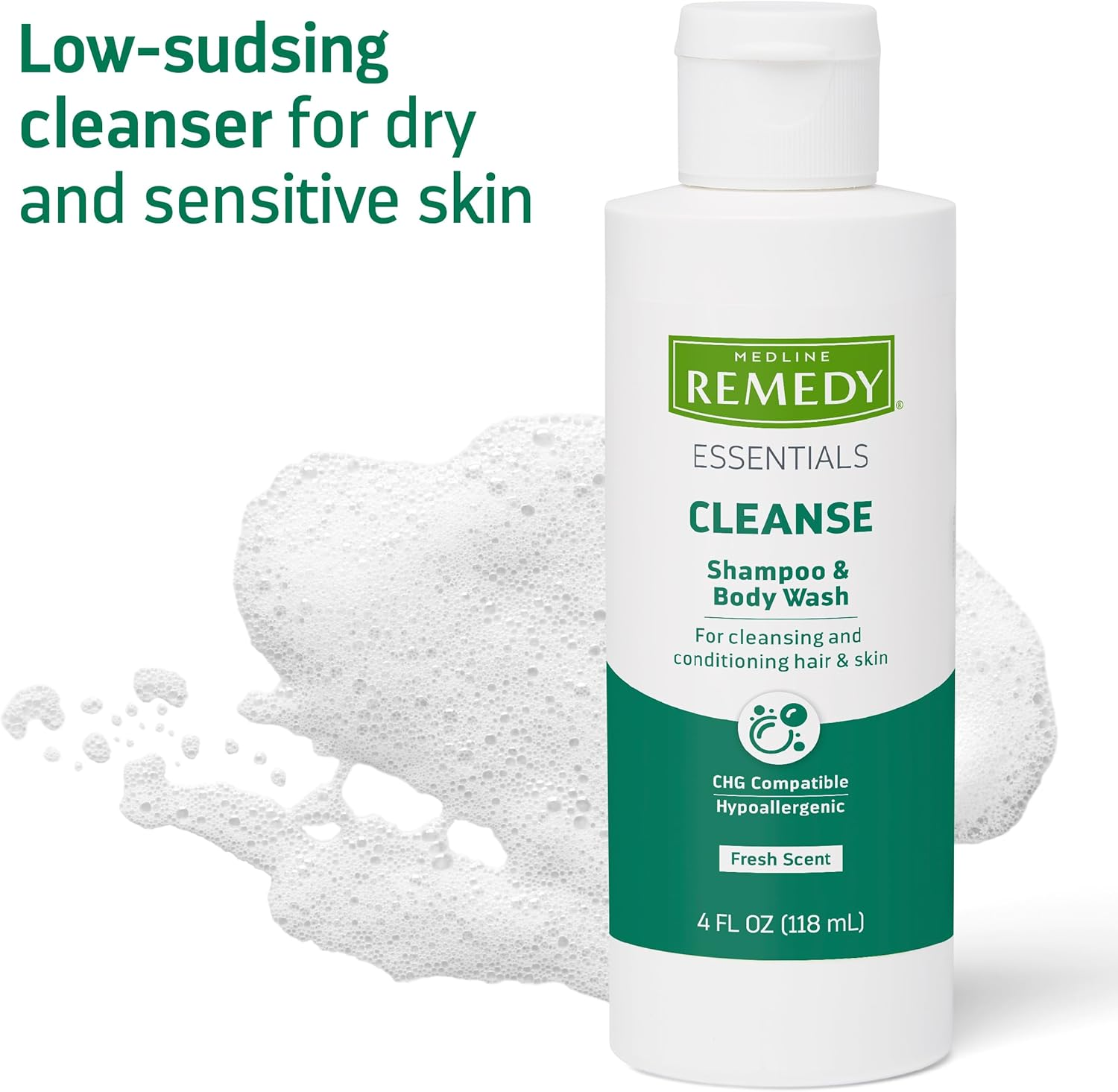 Medline MSC092SBW04H Remedy Basics Shampoo and Body Wash Gel, 120Ml image number 3