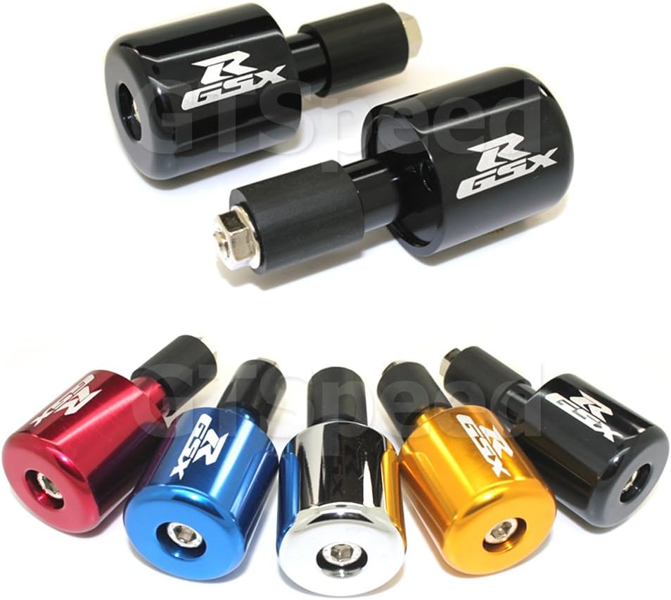 Gtspeed Black GSXR Bar Ends for Suzuki GSXR 600 750 1000 1100 TL1000 SV650 SV1000S Hayabusa Katana 600 750 Bandit 1200 (Read Product Description for Model & Year Spcification) image number 1