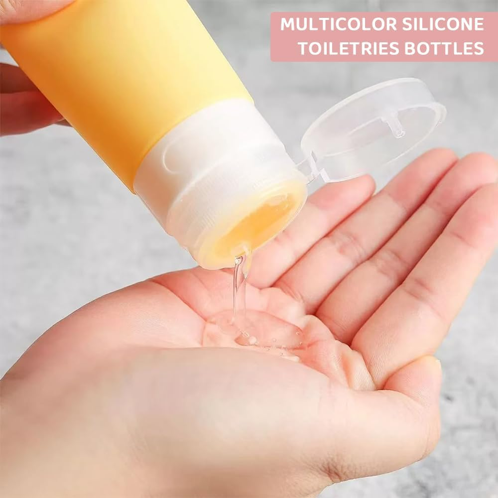 Silicone Travel Bottles Set &ndash; 17-Piece Portable Toiletry Bottles for Shampoo, Conditioner, Lotion & Liquids &ndash; Leak-Proof, Refillable, Squeezable Travel Containers for Carry-On & Luggage image number 6