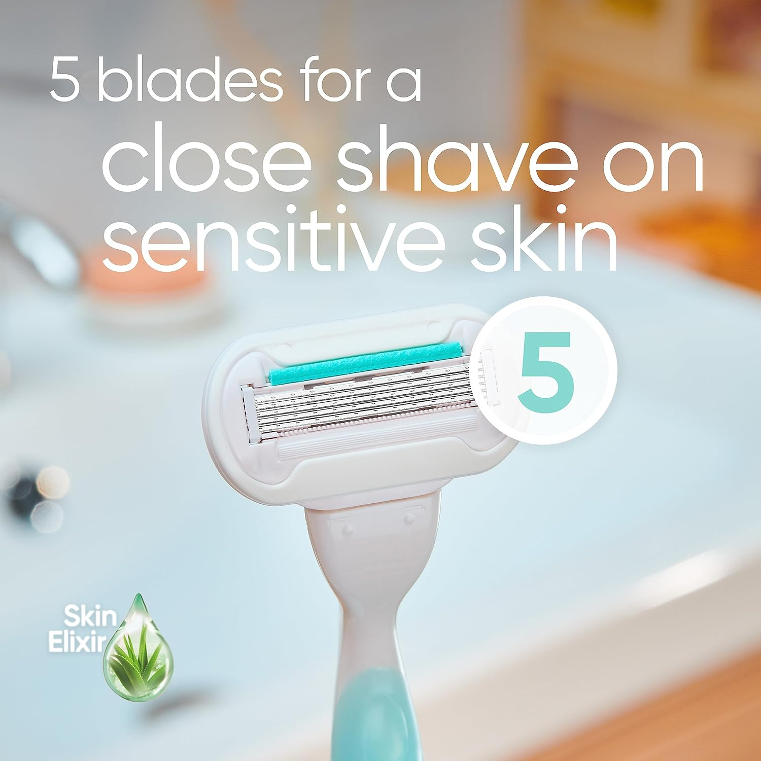 Gillette Venus Deluxe Smooth Sensitive Razor Refill Blades 8 Count image number 3