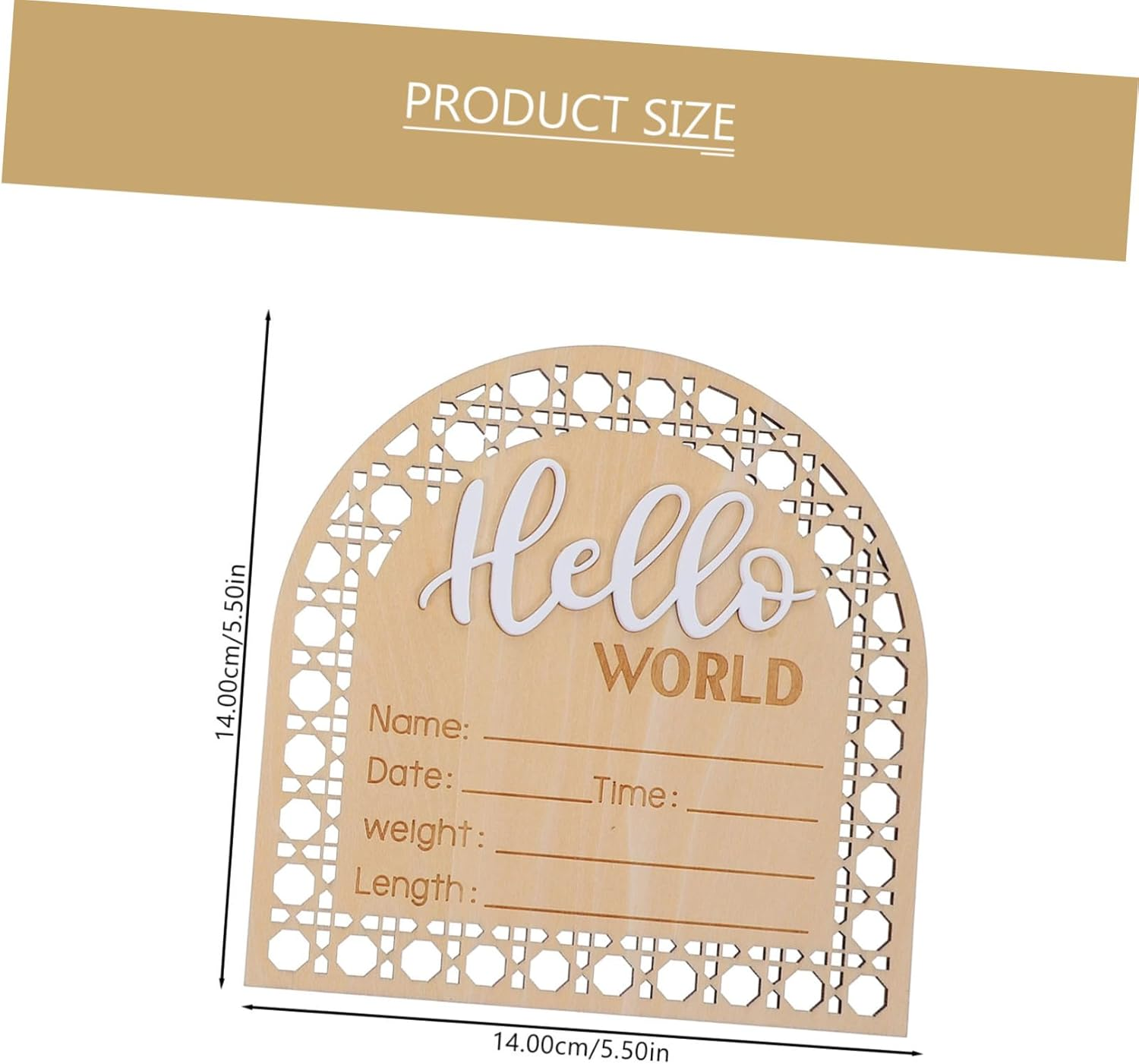 2Pcs Adorable Wooden Birth Announcement Sign for Newborns Name Sign Nursery Decor Photo Prop to Celebrate Arrival Handmade with Attention to Detail image number 4