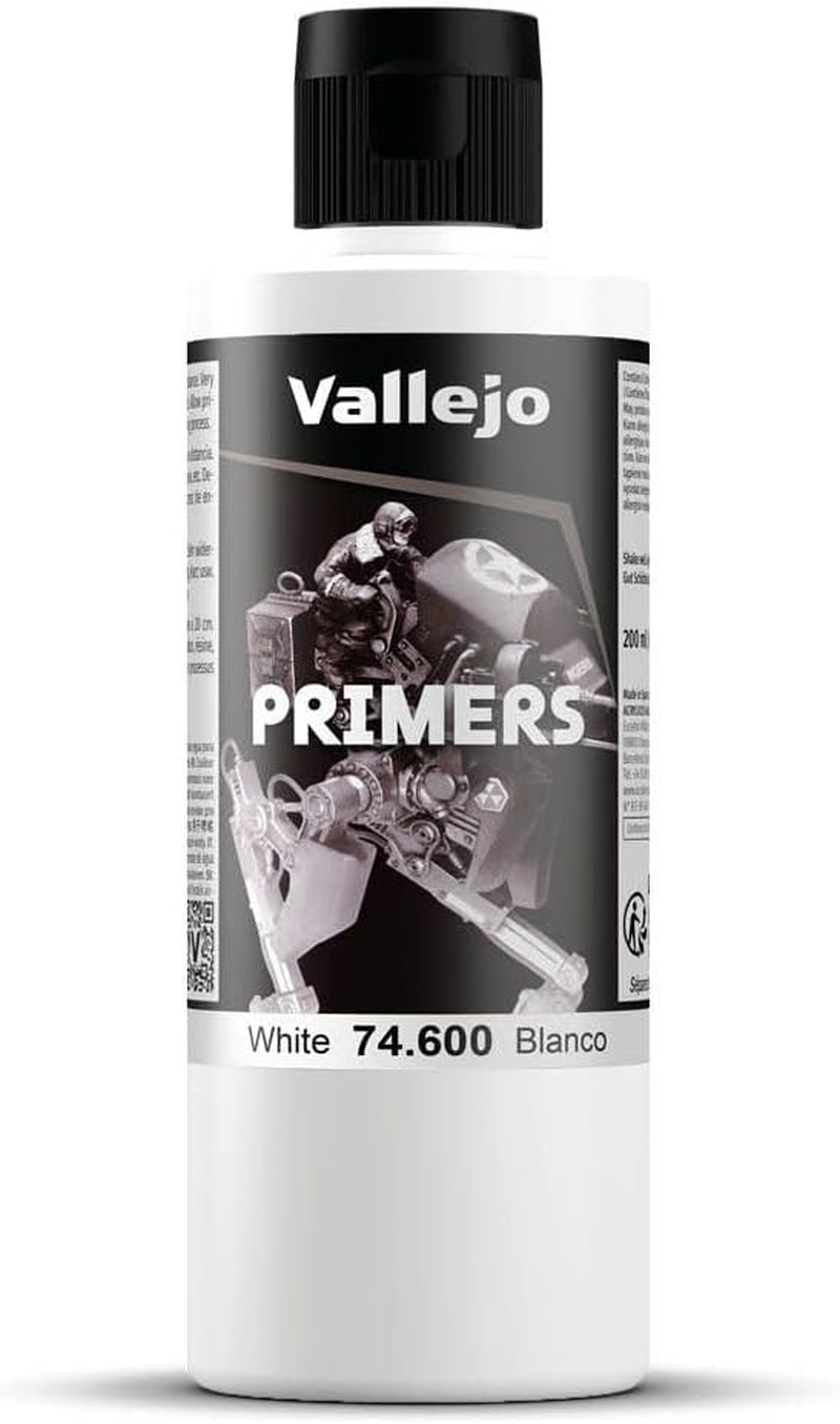 Vallejo Acrylicos S.L. Tabletop Supplies Modelling Kit, White Primer Acry-Poly 200Ml, 200ML