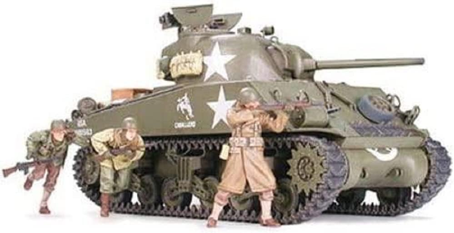 Tamiya M4A3 Sherman 75MM Gun Late 1:35 Scale Model Kit image number 3