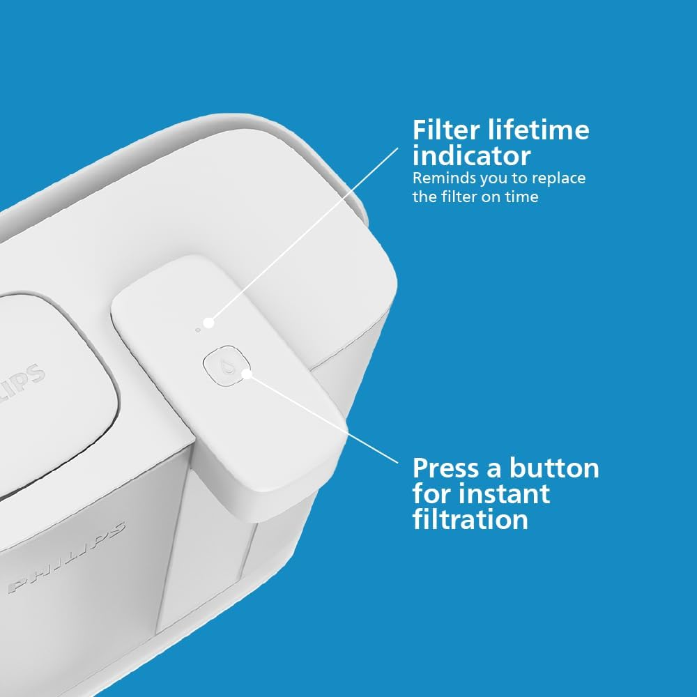 Philips Water Instant Water Filter Jug (3L) - Clean and Good Tasting Water in Seconds - Includes 1&times; Flavour + Filter, Reduces Chlorine & Lead, Retains Minerals image number 5