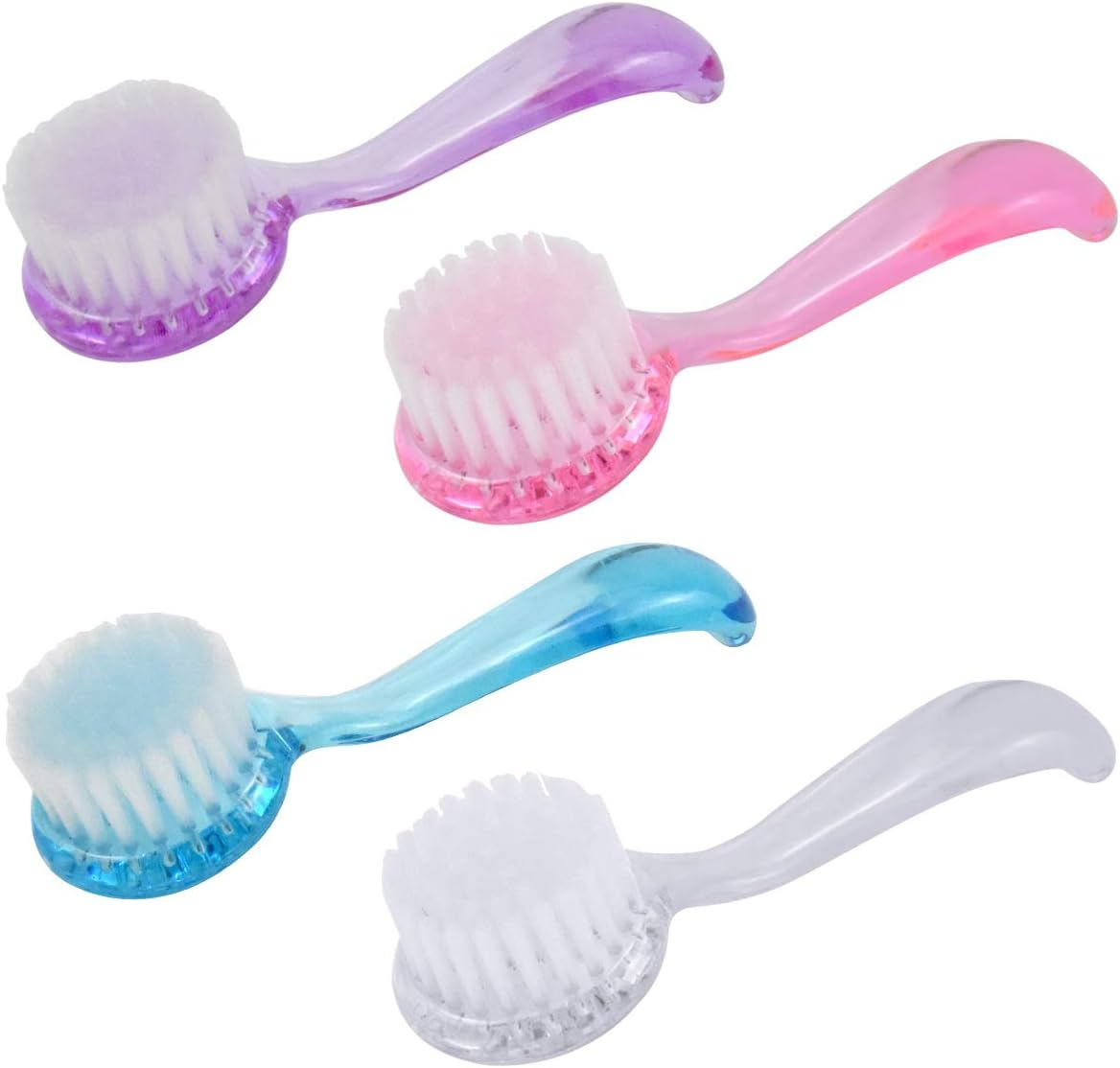 NATUCE 4PCS 13CM Colorful Nail Brush, round Head Nail Hand Scrubbing Cleaning Brush, Fingernail Brush, Handle Nail Brush Hand Scrubbing Cleaning Brush, Nail Brushes, Hand Wash Brushes