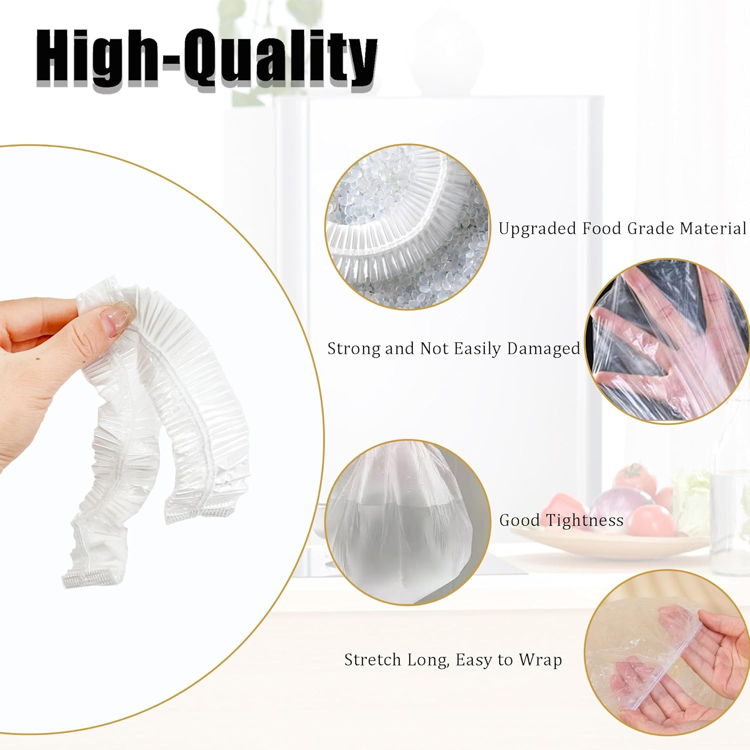 60PCS Clear Kitchen Appliance Covers - Dust Cover Thickened Disposable Blender Covers with Elastic for Small Appliance, Oven, Pressure Cooker, Toaster, Air Fryer, Instant Pot(S, M, L) image number 1
