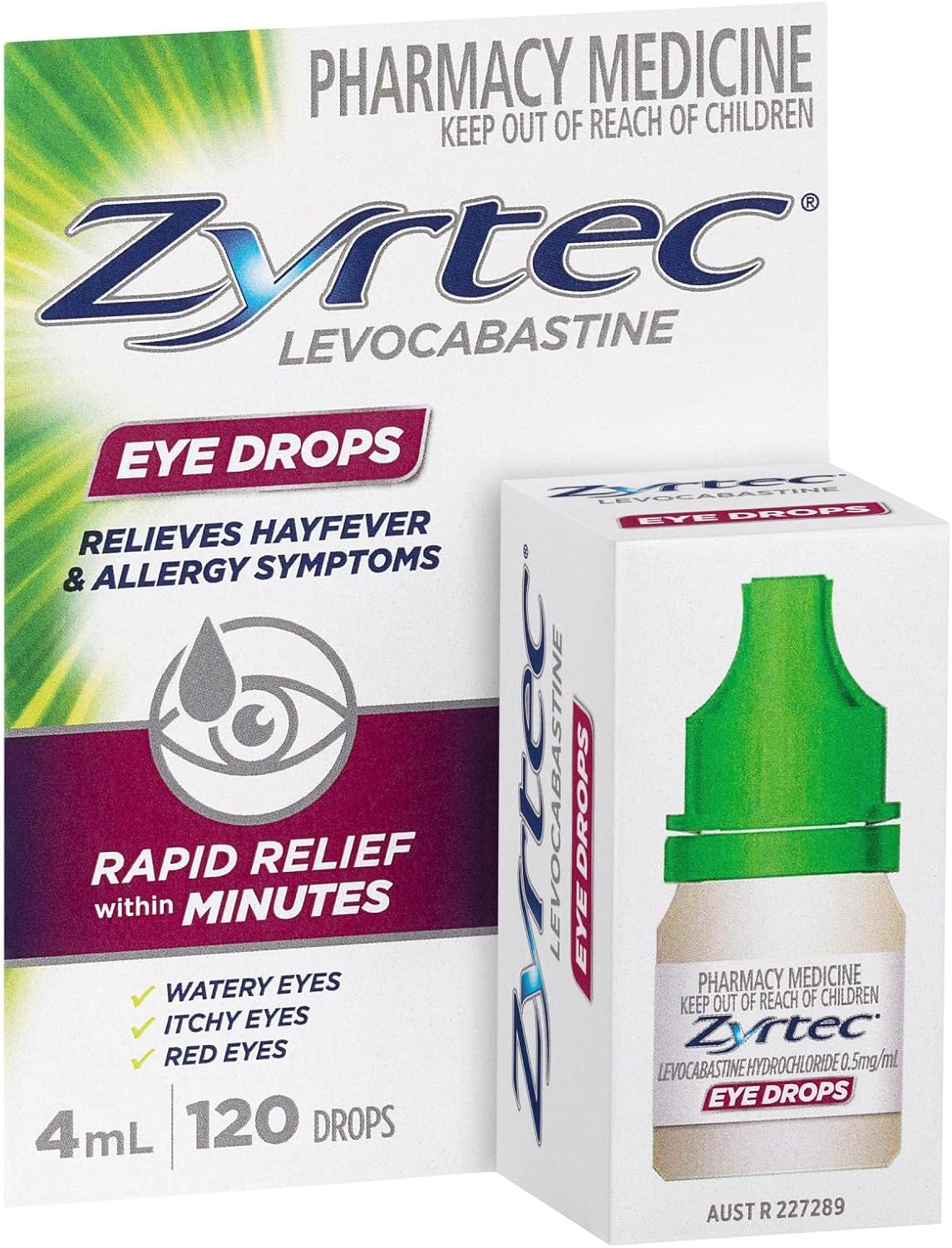 Zyrtec Levocabastine Eye Drops, 4 Milliliters image number 1