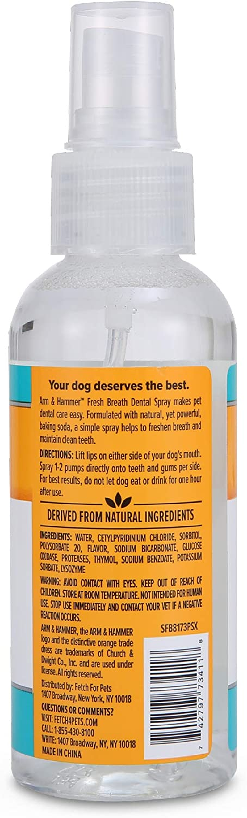 Arm and Hammer Advanced Care Dental Spray/Fresh Breath and Whitening for Dogs