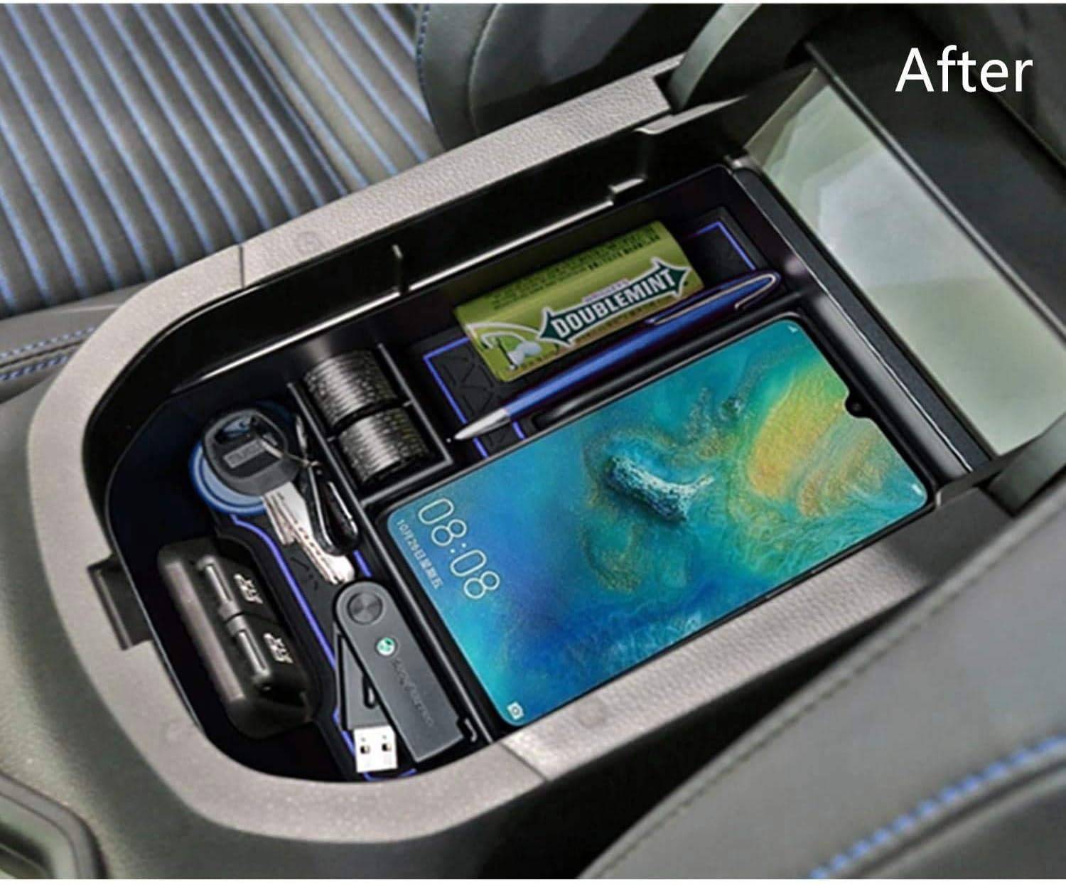 EVTIME Fit for Toyota RAV4 2019 2020 2021 2022 2023 2024 2025 and RAV4 Prime 2021-2025 Accessories Center Console Organizer Tray Armrest Box Secondary Storage image number 3