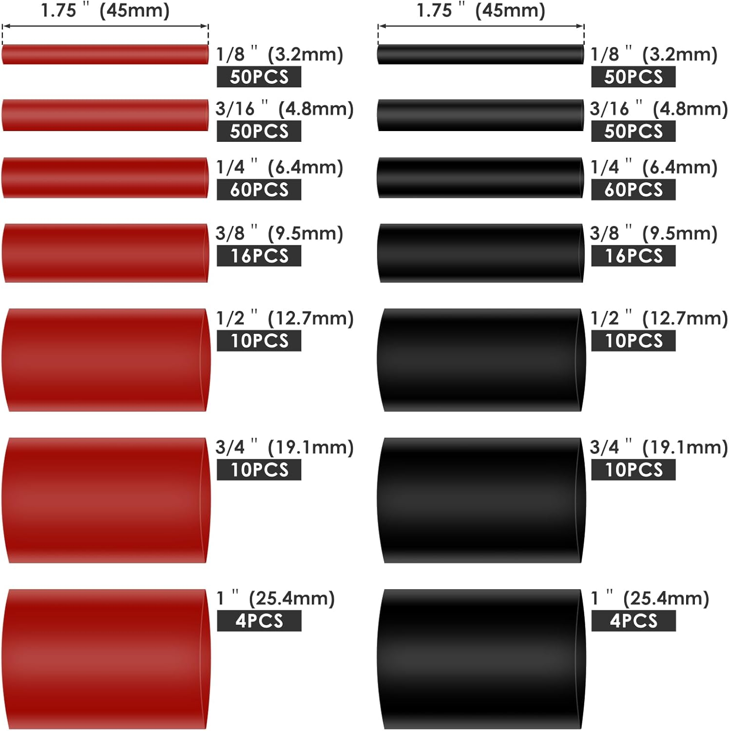 400Pcs Heat Shrink Tubing Kit Waterproof Wire Shrink Wrap Tubing 3:1 Ratio Adhesive Lined Marine Grade Double Wall Shrink Wrap Assorted Kit Insulated Electrical Cable Wrap 7 Sizes image number 4