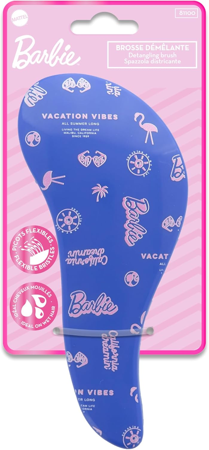Barbie - S Shape Detangling Brush - Random Colours & Designs - Official Mattel Product image number 1