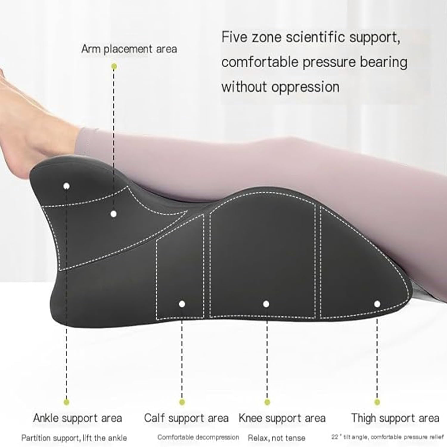 Quintin Butt Cushion for Couples, Low-Profile Design Couples Pillow for Intimacy, Wedge Pillow Memory Foam, Recovers after Impact, Provides Intimacy Support (Grey) image number 2