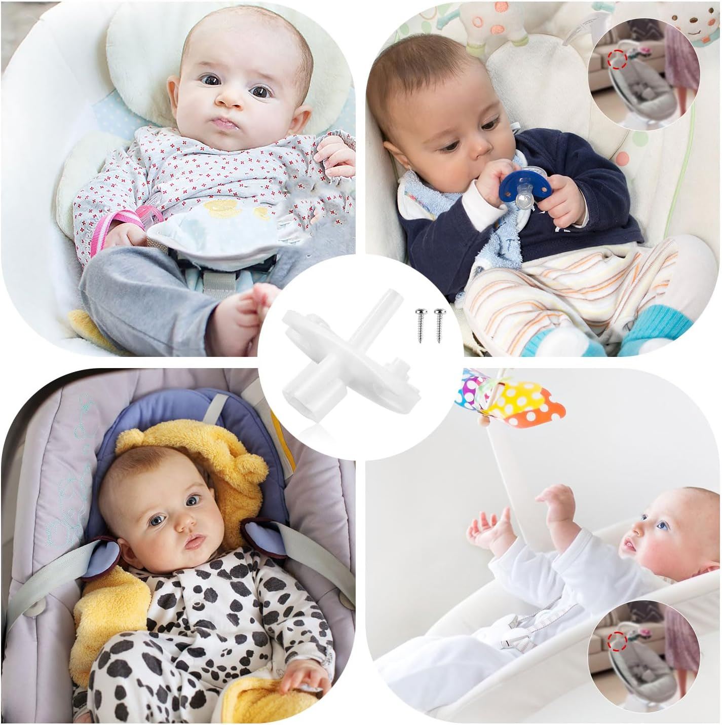 Mobile Connector Replacement for 4Moms Mamaroo, Toy Pole Bar Conversion Attachment Compatible with 4Moms Mamaroo'S Model 1037 Toy Stand Accessories Parts image number 5