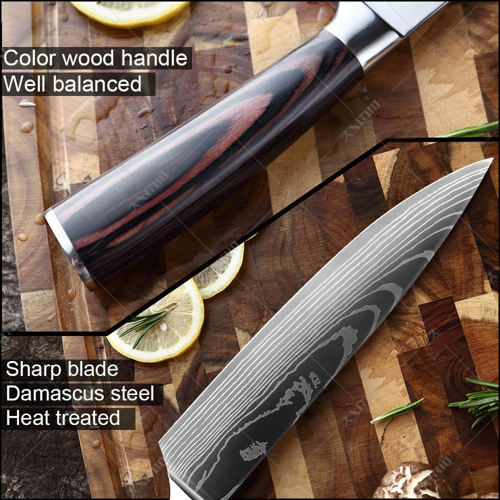 Frafuo Professional Chef Knife, 33Cm Pro Kitchen Knife, German High Carbon Stainless Steel Knife with Ergonomic Handle image number 5