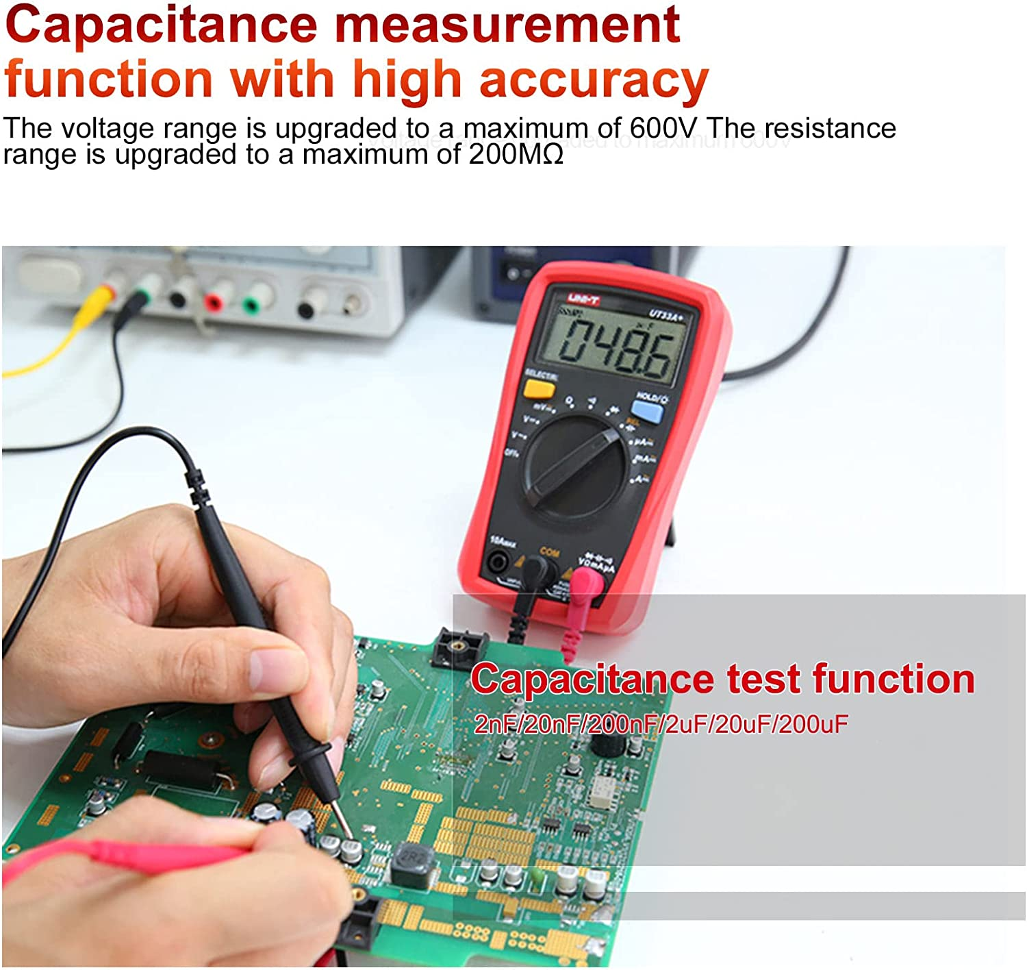Uni-T UT33A+ Auto-Range Palm Size Digital Multimeter image number 1