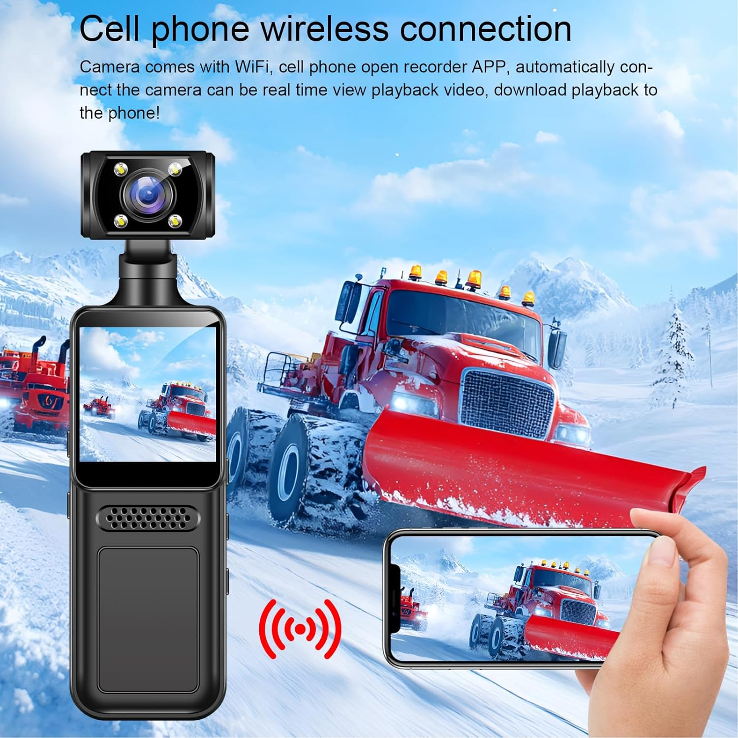 MENDUNER Action Camera 4K with 135&deg; Wide Angle｜180&deg; Rotatable Lens & Wifi APP Control｜Support 256GB Card｜1000Mah Battery image number 3