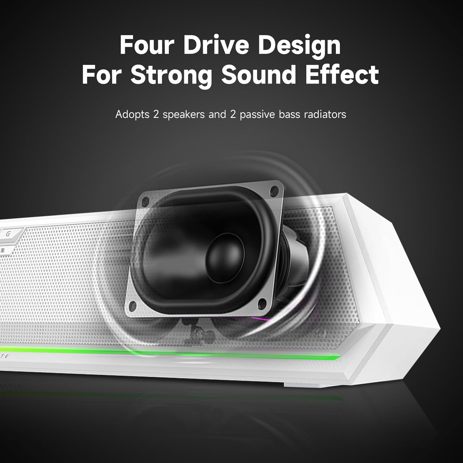 Edifier G1500 7.1 Surround Gaming Sound Bar, White image number 1