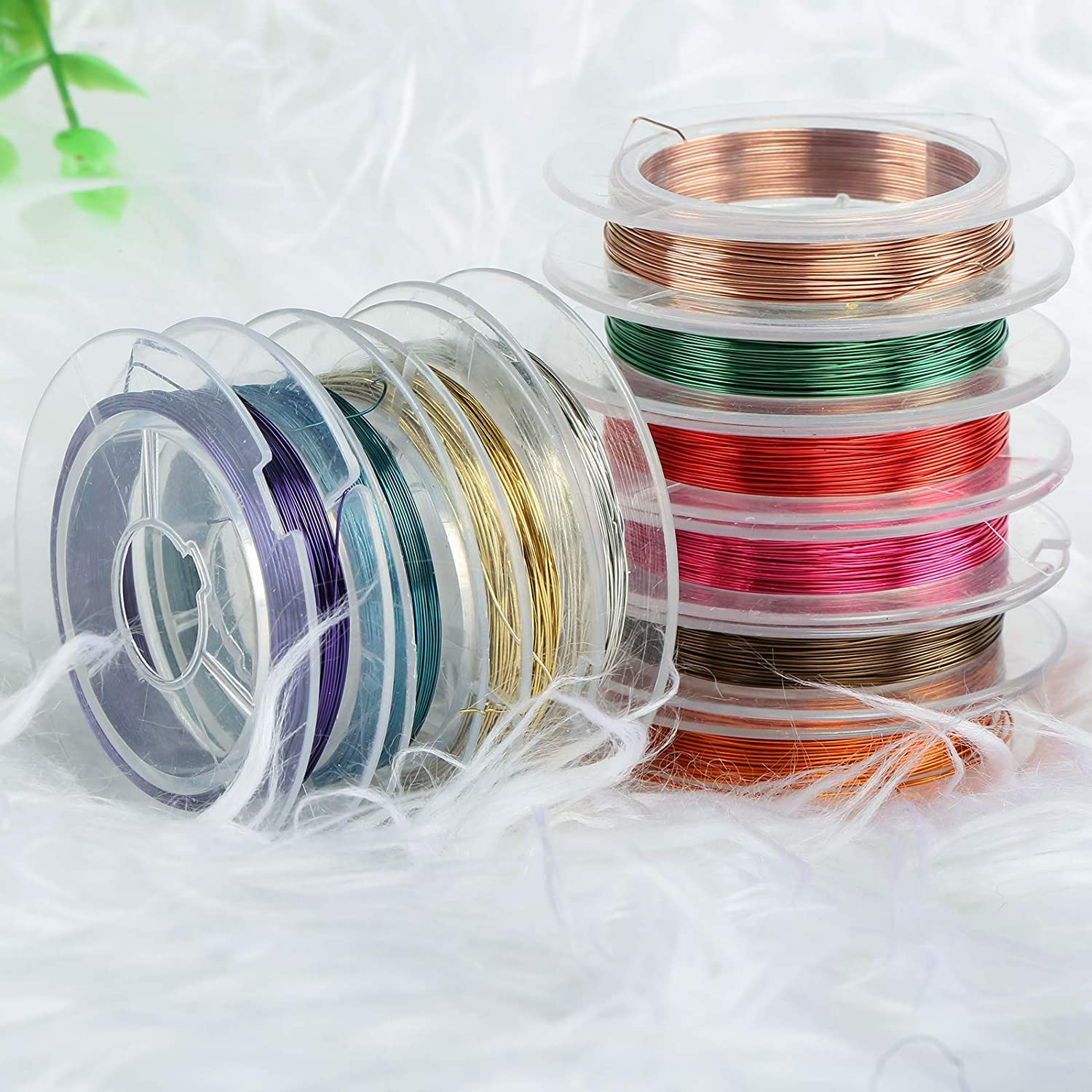 LEMESO 10 Pack 0.3 Mm Jewelry Beading Wire Assorted Colors Craft Copper Wire for DIY Jewelry Baralect Making Supplies image number 4