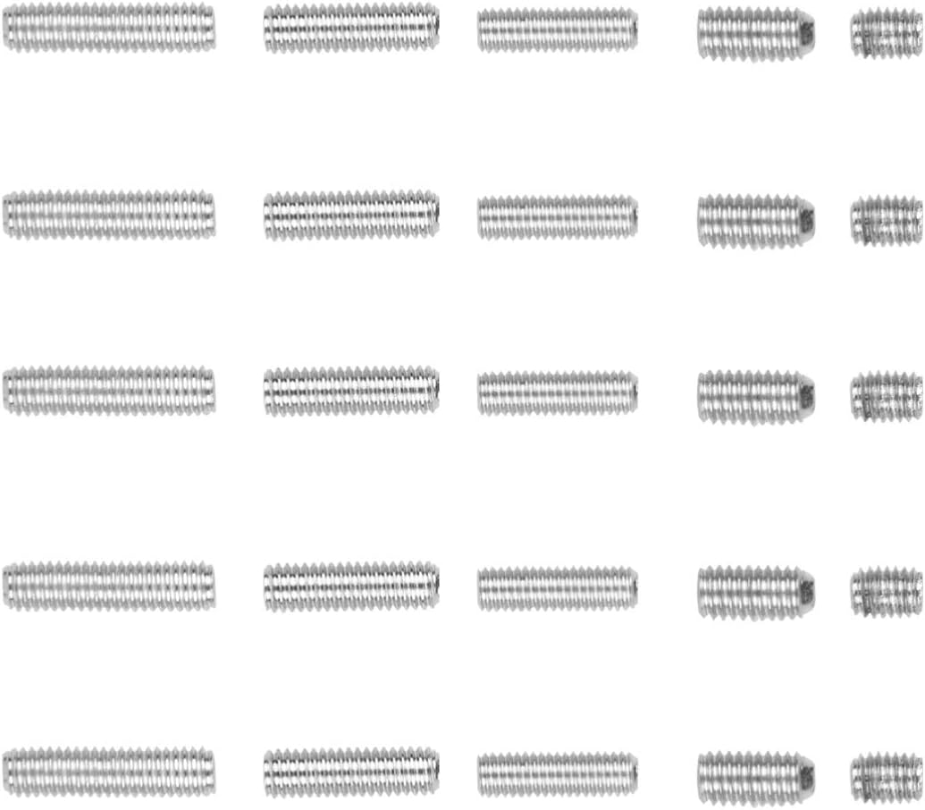Artibetter 25Pcs Guitar Bridge Saddle Screws Fine Tuning Screw for Stratocaster Telecaster Guitar Replacement Accessories